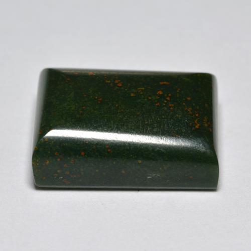 Bloodstone Gemstone in 15.5 x 11.7 mm Size for Sale, Bloodstone Stone in Multicolor Green Color