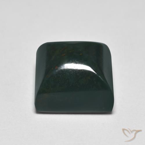 Bloodstone Gemstone in 10 x 10 mm (calibrated) Size for Sale, Bloodstone Stone in Dark Green Color