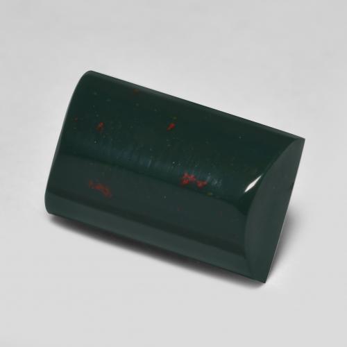4.00 ct Green Bloodstone Stone, Natural Bloodstone in Baguette Cabochon Shape for Sale