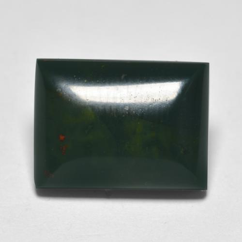 Темно-зеленый Кровавый Камень/Гелиотроп Камень - 6.4ct Багет Кабошон (ID: 561452)
