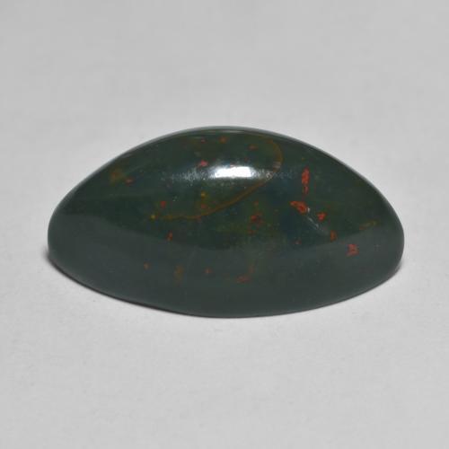 Verde multicolore Ematite o pietra del sangue Gem - 9.3ct Cabochon taglio marquise (ID: 561961)