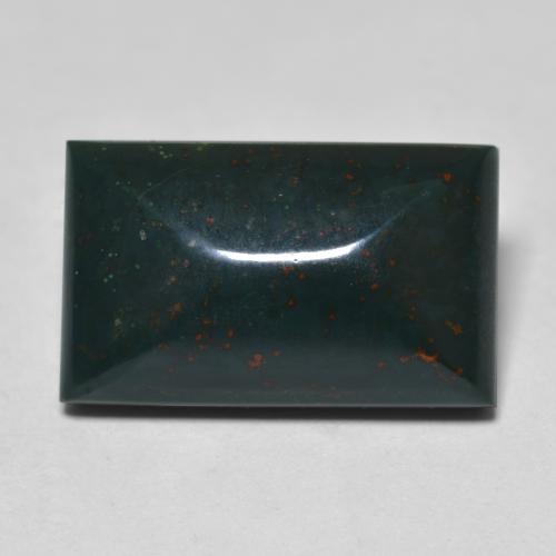 Темно-зеленый Кровавый Камень/Гелиотроп Камень - 9.2ct Baguette Sugarloaf Cabochon (ID: 561966)