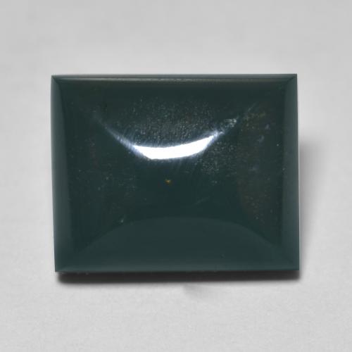 Verde oscuro Piedra de Sangre Gema - 6.9ct Cabujón Baguette Sugarloaf (ID: 561969)