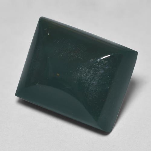 6.92 ct Green Bloodstone Stone, Natural Bloodstone in Baguette Sugarloaf Cabochon Shape for Sale