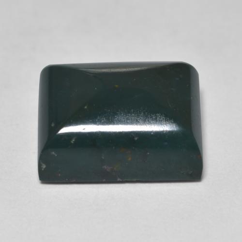 Bloodstone Gemstone in 12 x 9.7 mm Size for Sale, Bloodstone Stone in Dark Green Color