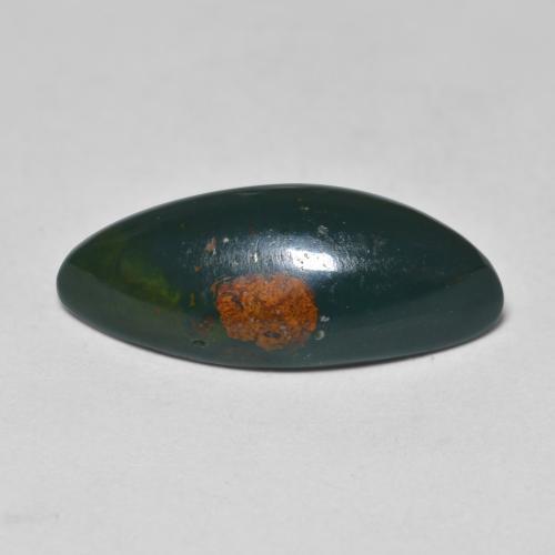Bloodstone Gemstone in 18.9 x 8.1 mm Size for Sale, Bloodstone Stone in Deep Green Color