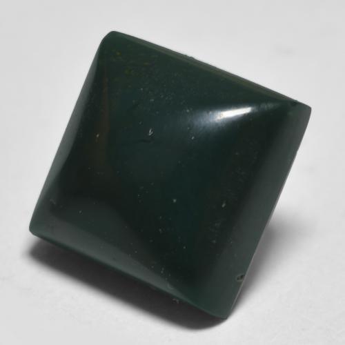 4.41 ct Green Bloodstone Stone, Natural Bloodstone in Square Sugarloaf Cabochon Shape for Sale