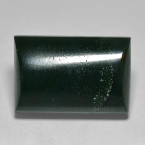 Verde oscuro Piedra de Sangre Gema - 14.5ct Corte Baguette y Cabujón (ID: 562606)