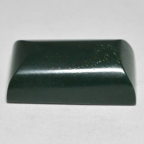 Bloodstone Gemstone in 19.2 x 11.1 mm Size for Sale, Bloodstone Stone in Dark Green Color
