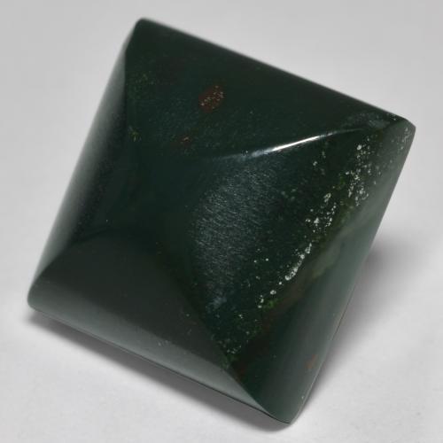 12.60 ct Green Bloodstone Stone, Natural Bloodstone in Square Sugarloaf Cabochon Shape for Sale
