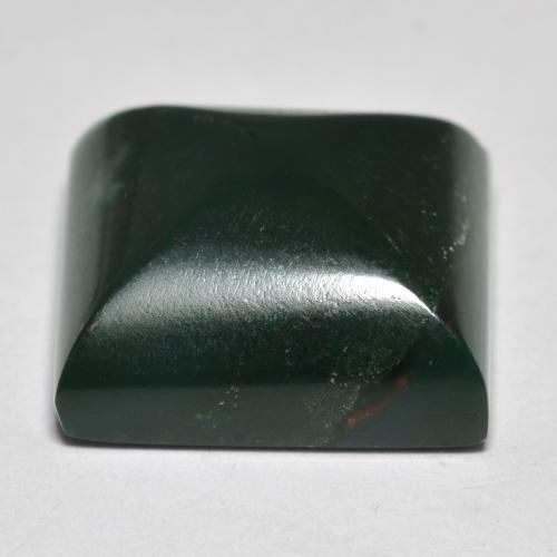 Bloodstone Gemstone in 14 x 14 mm (calibrated) Size for Sale, Bloodstone Stone in Forest Green Color