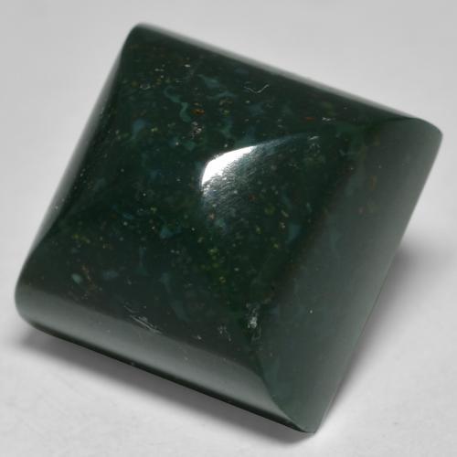 14.70 ct Green Bloodstone Stone, Natural Bloodstone in Square Sugarloaf Cabochon Shape for Sale