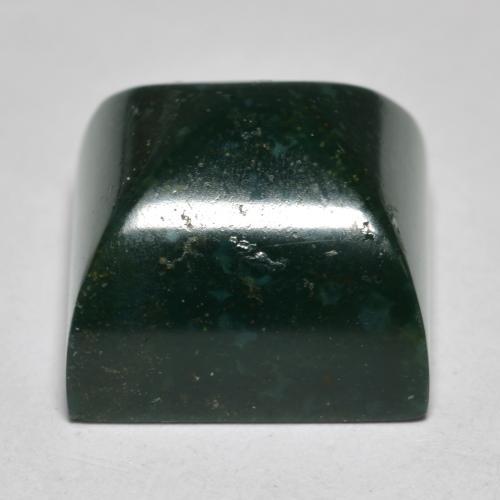 Bloodstone Gemstone in 13 x 13 mm (calibrated) Size for Sale, Bloodstone Stone in Forest Green Color