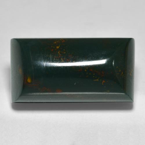 Verde multicolore Ematite o pietra del sangue Gem - 15.3ct Cabochon a baguette (ID: 562699)