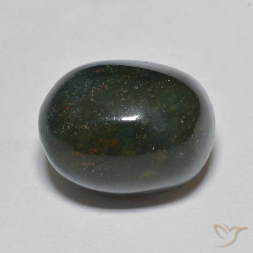 15.31ct Natural Multicolor Bloodstone, Oval, Opaque, Photo A