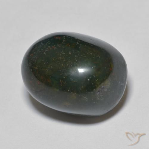 15.31 ct Multicolor Bloodstone Stone, Natural Bloodstone in Oval Cabochon Shape for Sale