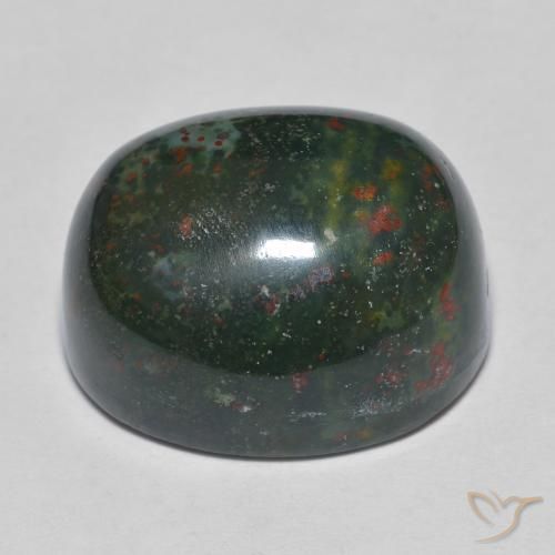 Bloodstone Gemstone in 18.3 x 15.2 mm Size for Sale, Bloodstone Stone in Multicolor Color
