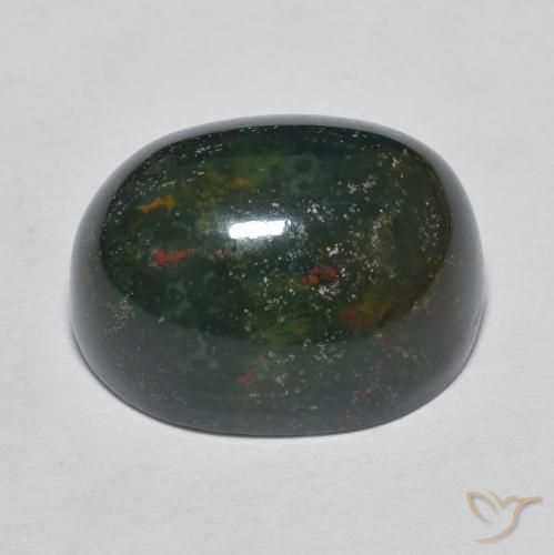 Bloodstone Gemstone in 16.8 x 13.2 mm Size for Sale, Bloodstone Stone in Multicolor Color