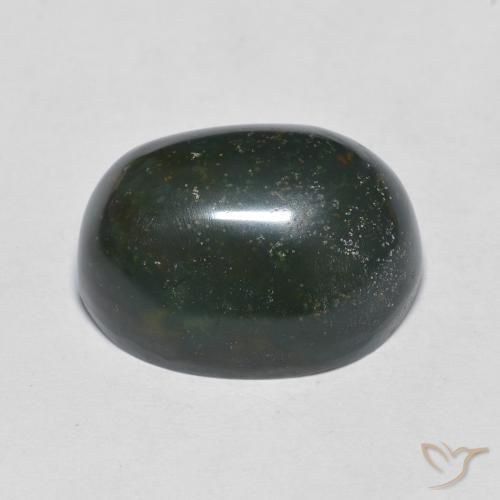 Bloodstone Gemstone in 16 x 12 mm (calibrated) Size for Sale, Bloodstone Stone in Deep Green Color