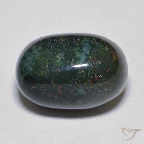 17.61 ct Oval Bloodstone, 17.8 x 12.2 mm From Madagascar, Photo A