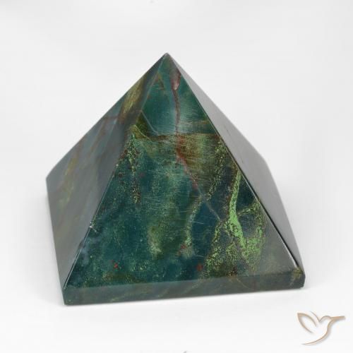 Bloodstone Gemstone in 28.6 x 28.5 mm Size for Sale, Bloodstone Stone in Forest Green Color