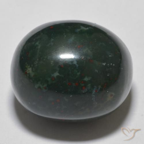 15.3 ct Oval Bloodstone, 15.3 x 12.9 mm From Madagascar, Photo A