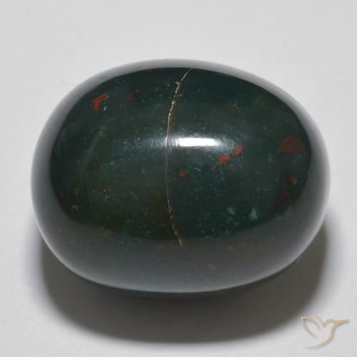 14.9 ct Oval Bloodstone, 15.6 x 12.6 mm From Madagascar, Photo A