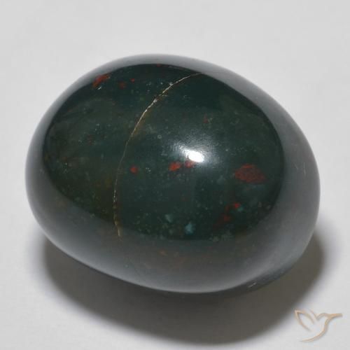 14.90 ct Multicolor Bloodstone Stone, Natural Bloodstone in Oval Cabochon Shape for Sale