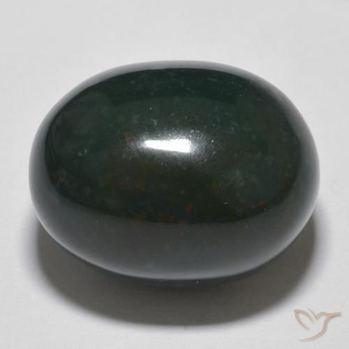 17.11ct Natural Forest Green Bloodstone, Oval, Opaque