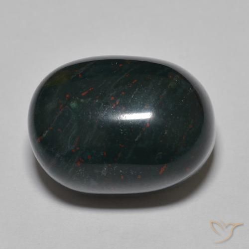 25.05ct Natural Bluish Green Bloodstone, Oval, Opaque