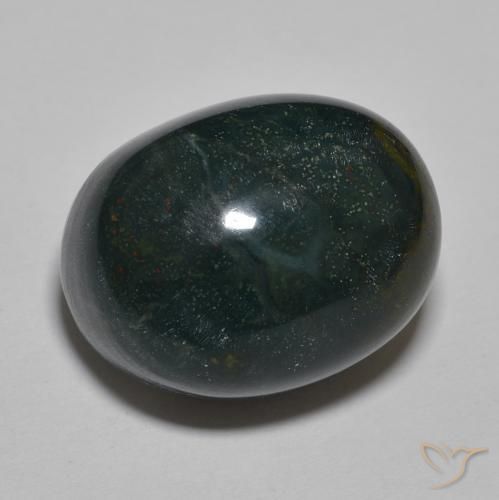 25.67 ct Multicolor Bloodstone Stone, Natural Bloodstone in Oval Cabochon Shape for Sale