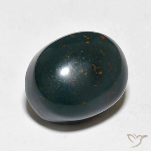 10.93 ct Multicolor Bloodstone Stone, Natural Bloodstone in Oval Cabochon Shape for Sale