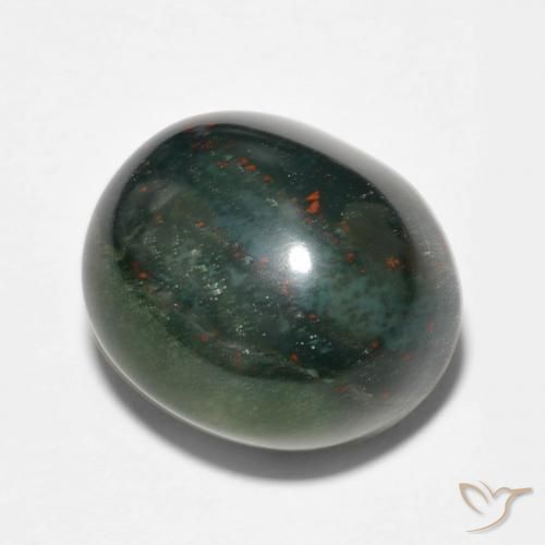 14.34 ct Multicolor Bloodstone Stone, Natural Bloodstone in Oval Cabochon Shape for Sale