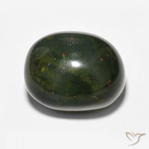 13.69 ct Oval Bloodstone, 14.7 x 12.4 mm From Madagascar, Photo A