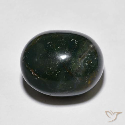 12,81 ct ovaler grüner Blutstein aus Madagaskar, Größe 14,2 x 11,5mm, natürlicher Edelstein, Opaque Reinheit, 1 Stück ovaler Blutstein, Mohs-Härte von 6,5 - 7 Geeignet für den täglichen Gebrauch im Schmuck , Photo A
