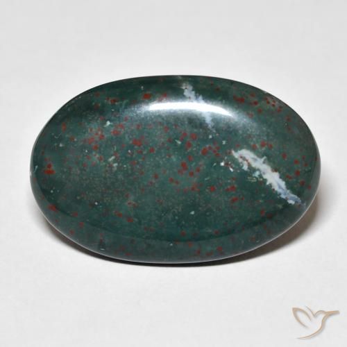 21.03ct Natural Multicolor Bloodstone, Oval, Opaque