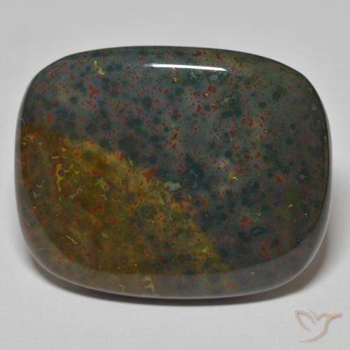 36.98 ct Cushion Bloodstone, 31 x 25.1 mm From Madagascar, Photo A
