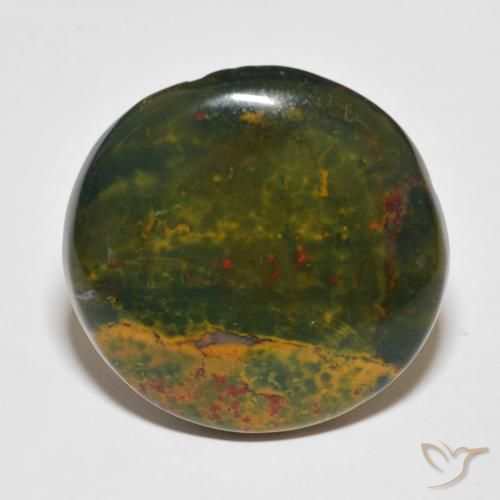 34.52 ct Round Bloodstone, 27.1 mm From Madagascar, Photo A