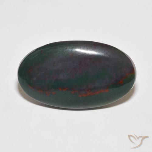 16.25 ct Oval Bloodstone, 27.5 x 15.9 mm From Madagascar, Photo A