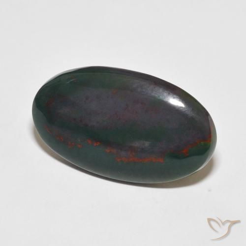 16.25 ct Multicolor Bloodstone Stone, Natural Bloodstone in Oval Cabochon Shape for Sale