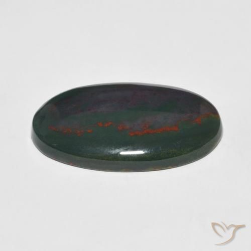 Bloodstone Gemstone in 27.5 x 15.9 mm Size for Sale, Bloodstone Stone in Multicolor Color