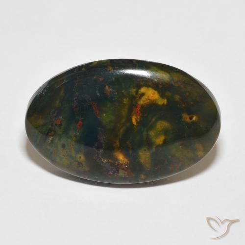 20.8 ct Oval Bloodstone, 27 x 17.7 mm From Madagascar, Photo A
