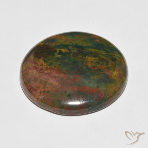 Bloodstone Gemstone in 30.9 mm Size for Sale, Bloodstone Stone in Multicolor Color