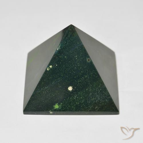 Bloodstone Gemstone in 31.7 x 31.3 mm Size for Sale, Bloodstone Stone in Dark Green Color