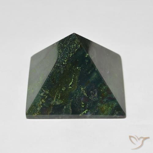 109.05ct Natural Deep Green Bloodstone, Square, Opaque