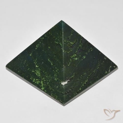 Bloodstone Gemstone in 31.1 x 30.5 mm Size for Sale, Bloodstone Stone in Dark Green Color