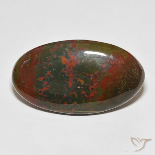 37.65 ct Oval Bloodstone, 37.6 x 21.2 mm From Madagascar, Photo A