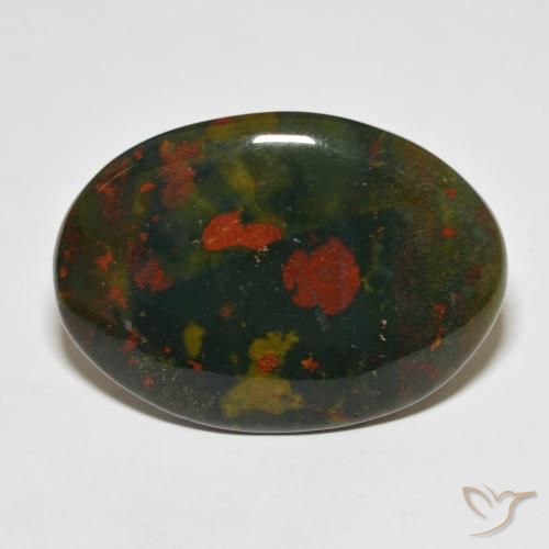 32.29 ct Oval Bloodstone, 33.5 x 24.4 mm From Madagascar, Photo A