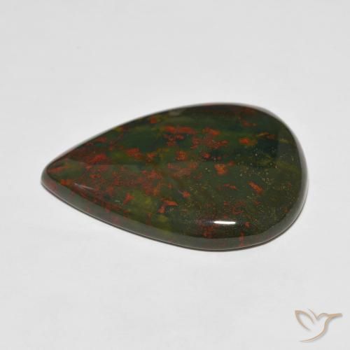 Bloodstone Gemstone in 33.6 x 24.3 mm Size for Sale, Bloodstone Stone in Multicolor Color