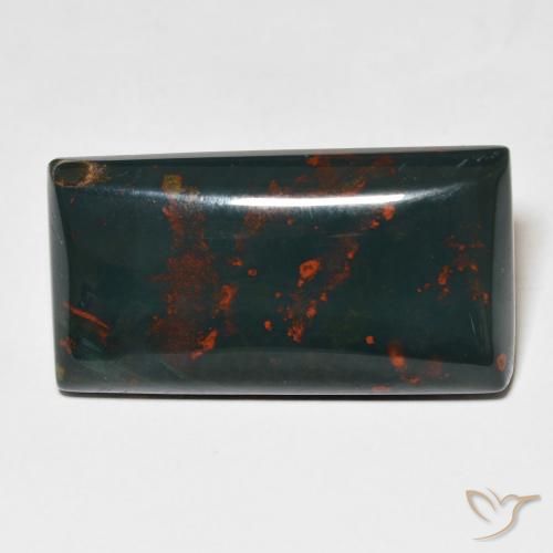 19.79 ct Baguette Bloodstone, 26.4 x 14 mm From Madagascar, Photo A